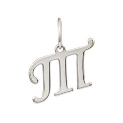 Подвеска в виде буквы Т - кулон из серебра 925 пробы