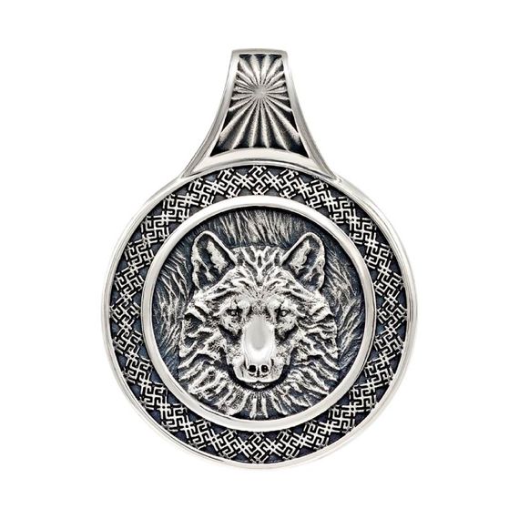 Подвеска Велес Волк из серебра, фото 1