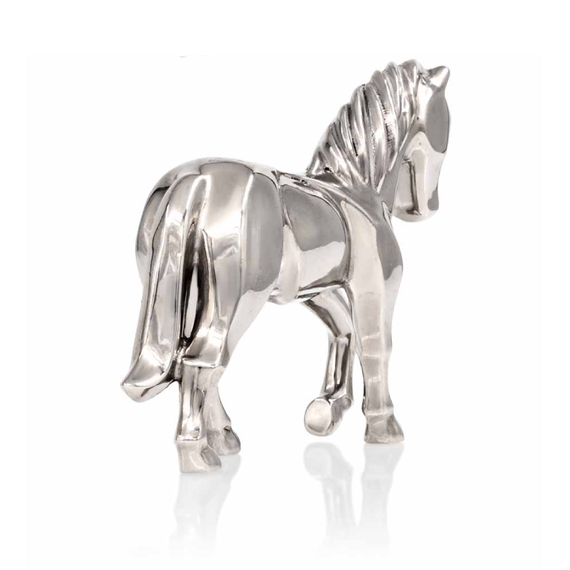 Статуэтка Лошадь - фигурка из бронзы с покрытием никелем, вид 3