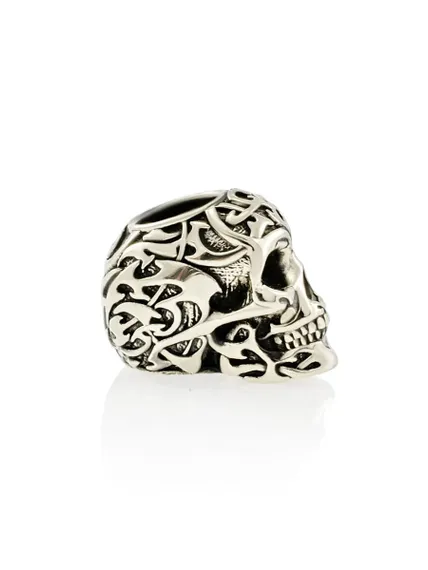 Шарм подвеска череп Polynesian Tribal skull