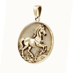 Лошадь - подвеска из бронзы