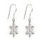 Снежинка - ювелирные серьги из серебра 925 пробы