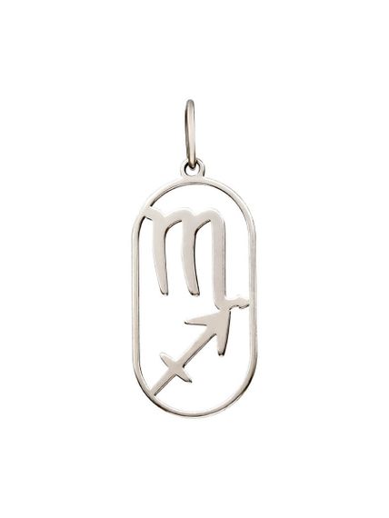 Подвеска Куспид Скорпион-Стрелец из серебра, вид спереди