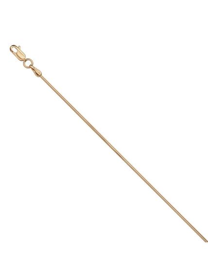 Фото цепочка на шею снейк серебро с позолотой 9260 на белом фоне