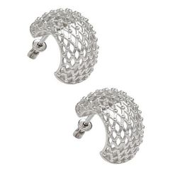 Серьги Сетка из серебра 925 пробы