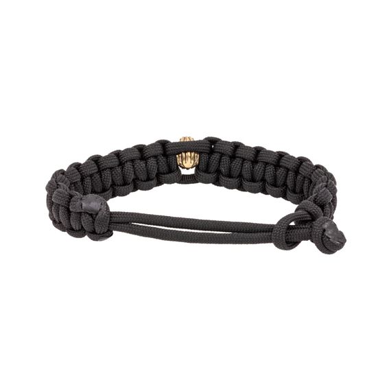 Браслет с шармом Лев из бронзы - чёрный паракорд, фото 4