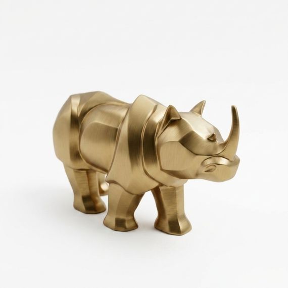 Статуэтка Носорог - фигурка из бронзы, фото 4