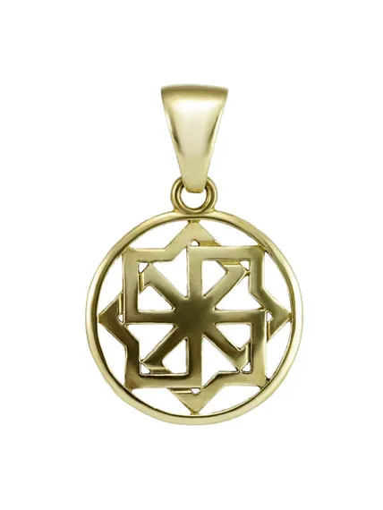 Оберег Молвинец в солнце подвеска малая бронза мельхиор