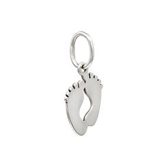 Подвеска ножки младенца - ювелирный кулон из серебра 925 пробы