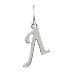 Подвеска в виде буквы Л - кулон из серебра 925 пробы
