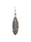 Изображение серебряной подвески Перья Инь-Ян, вид сзади.