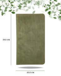 Кошелек классический зеленый нубук 05007