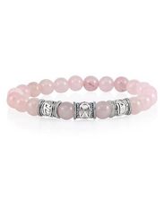 Браслет из натурального розового кварца с рунами Ансуз, Гебо и Вуньо - Женская сексуальность