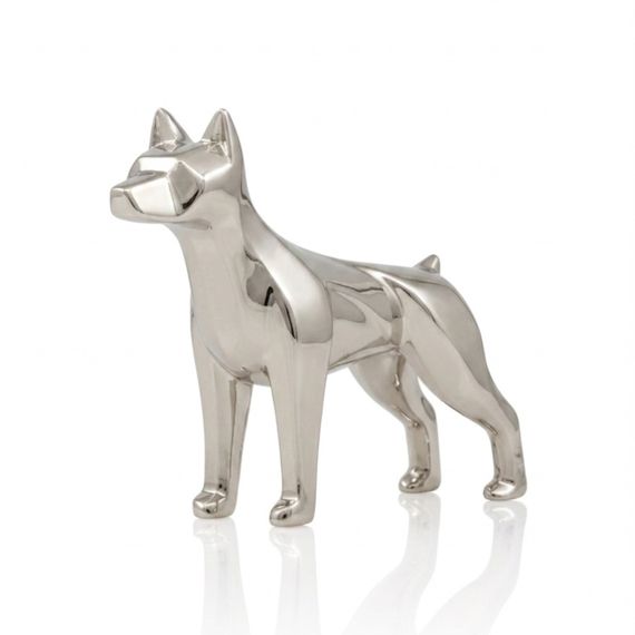 Статуэтка Доберман - фигурка в виде собаки из бронзы с никелевым покрытием, фото 3