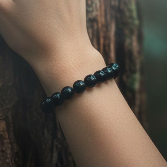 Браслет из камней мориона 10 мм, живое фото 4