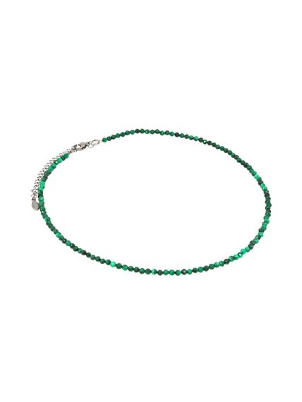 Фото чокер из малахита 2165/3_малахит на белом фоне сбоку