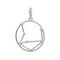 Подвеска на шею Созвездие Весы Знак зодиака серебро с фианитами, фото 1