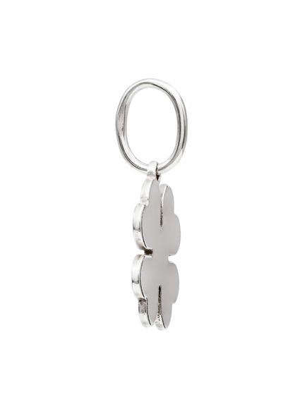 Фото подвески Клевер средний из серебра, вид сбоку.