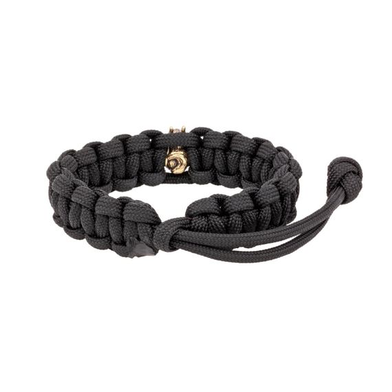 Браслет с шармом Белка из бронзы - чёрный паракорд, фото 3