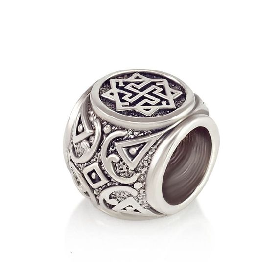 Купите шарм Валькирия из серебра 925 пробы с доставкой, фото на белом фоне сверху