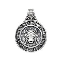 Подвеска Велес Волк малый из серебра