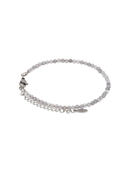 Фото браслет из лабрадора 2028/3_лабрадор на белом фоне сбоку