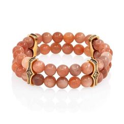 Браслет Всевидящее Око из Бронзы Двойной с гелиолитом 8 мм